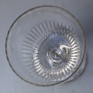 A large antique stemware glass Rummer Goblet / Wine Glass C.19thC