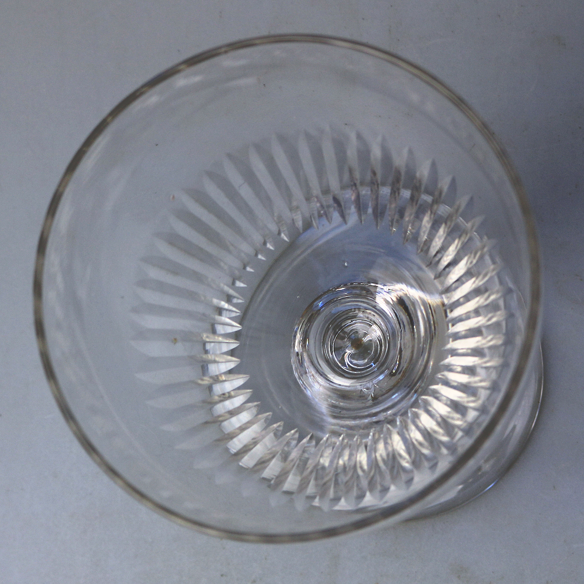 A large antique stemware glass Rummer Goblet / Wine Glass C.19thC