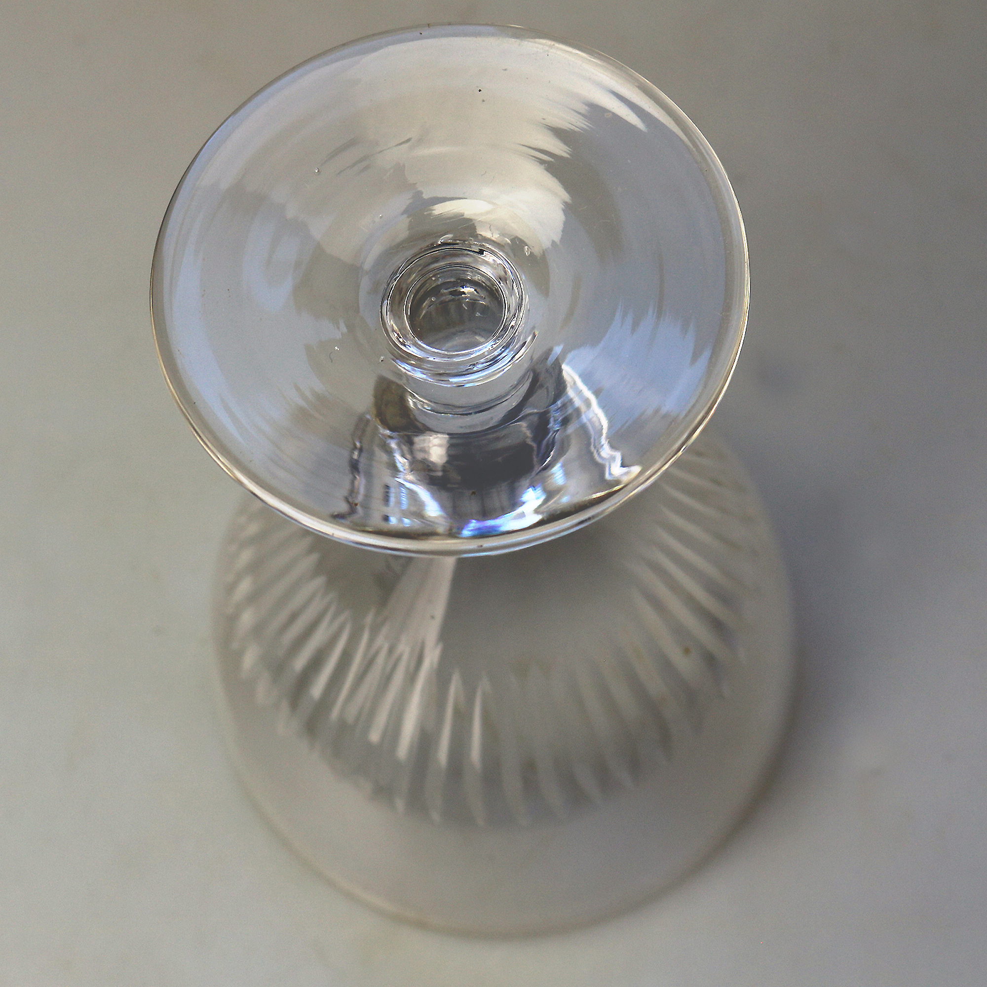 A large antique stemware glass Rummer Goblet / Wine Glass C.19thC