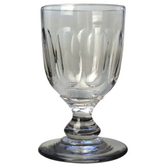 A larger antique stemware baluster stem glass Rummer Goblet / Wine Glass C.19thC