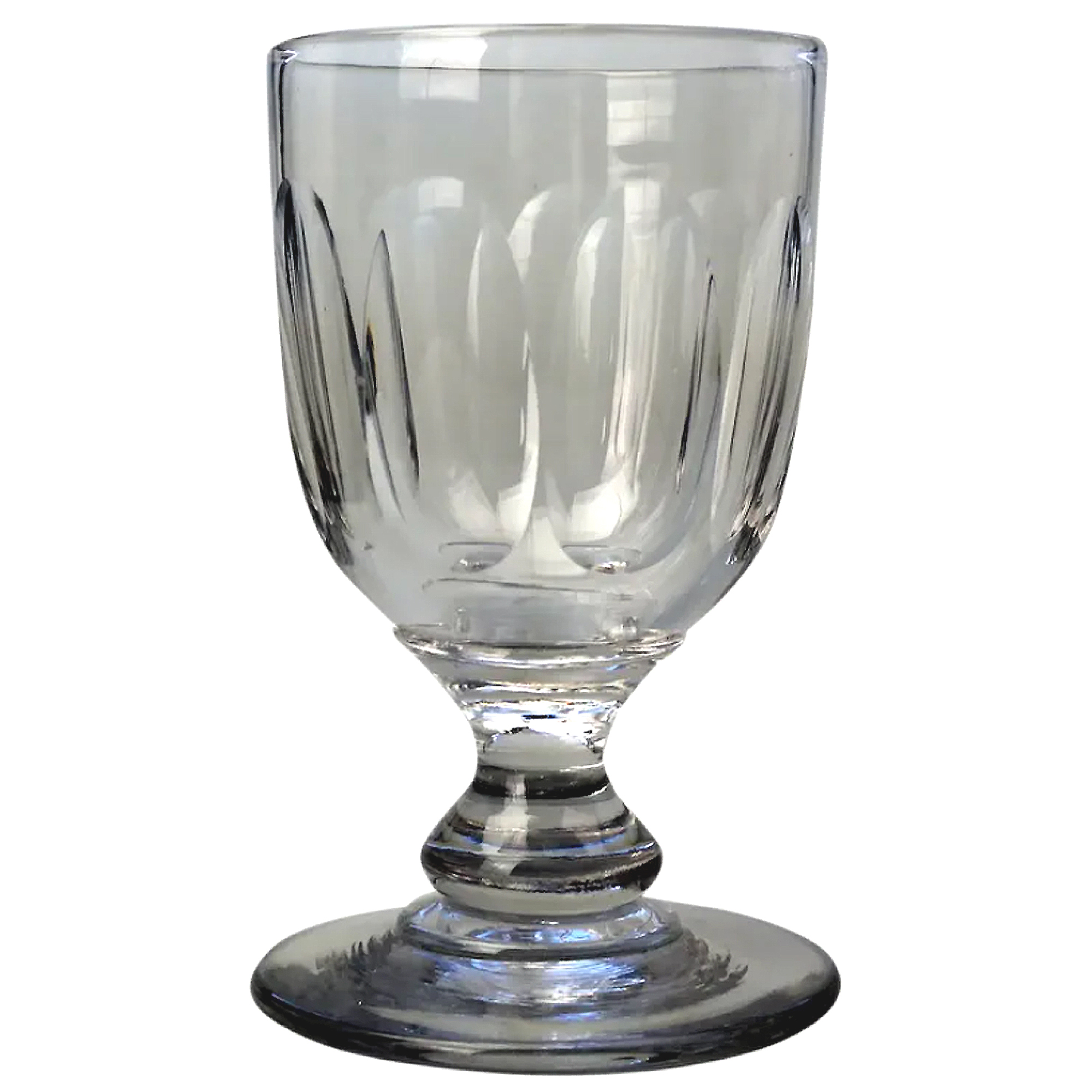 A larger antique stemware baluster stem glass Rummer Goblet / Wine Glass C.19thC