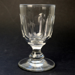 A larger antique stemware baluster stem glass Rummer Goblet / Wine Glass C.19thC