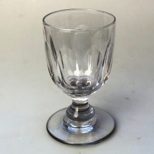 A larger antique stemware baluster stem glass Rummer Goblet / Wine Glass C.19thC
