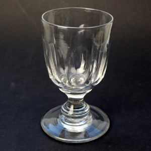 A larger antique stemware baluster stem glass Rummer Goblet / Wine Glass C.19thC