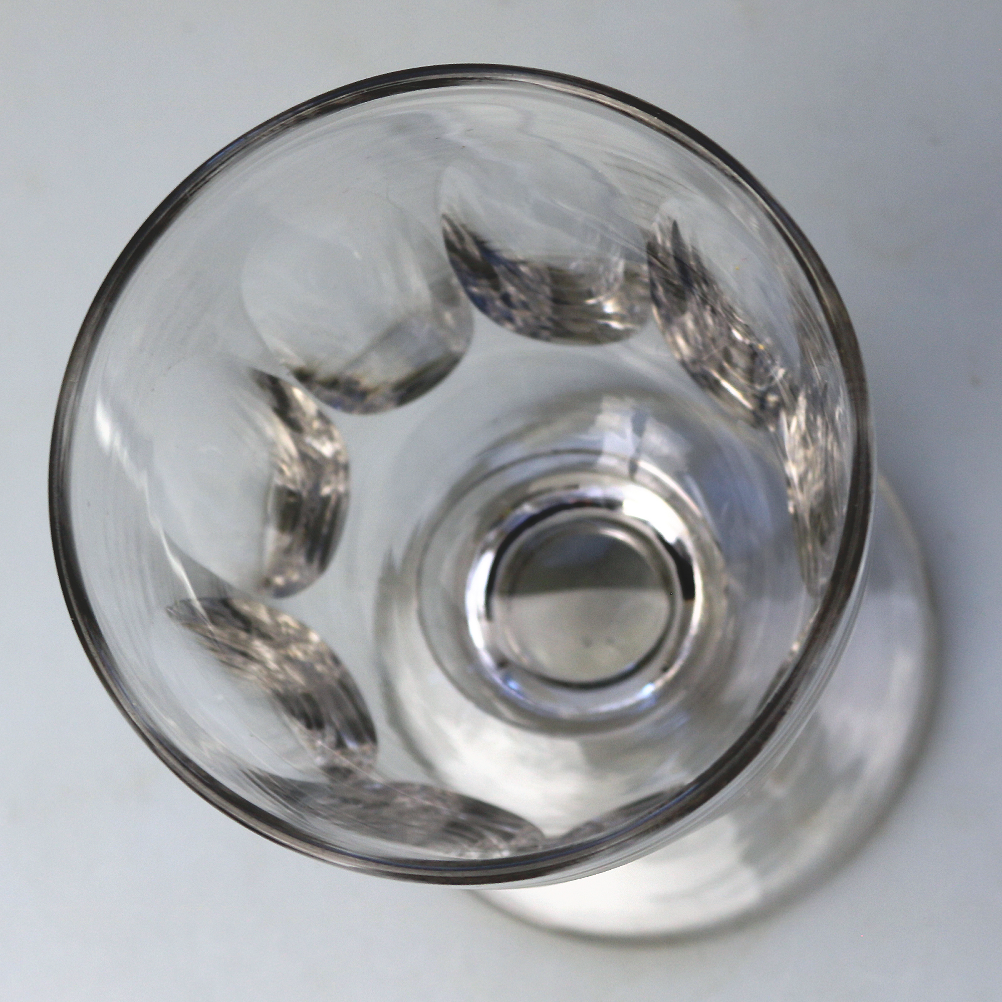A larger antique stemware baluster stem glass Rummer Goblet / Wine Glass C.19thC