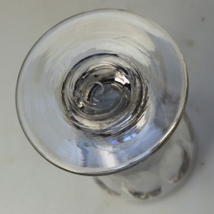 A larger antique stemware baluster stem glass Rummer Goblet / Wine Glass C.19thC