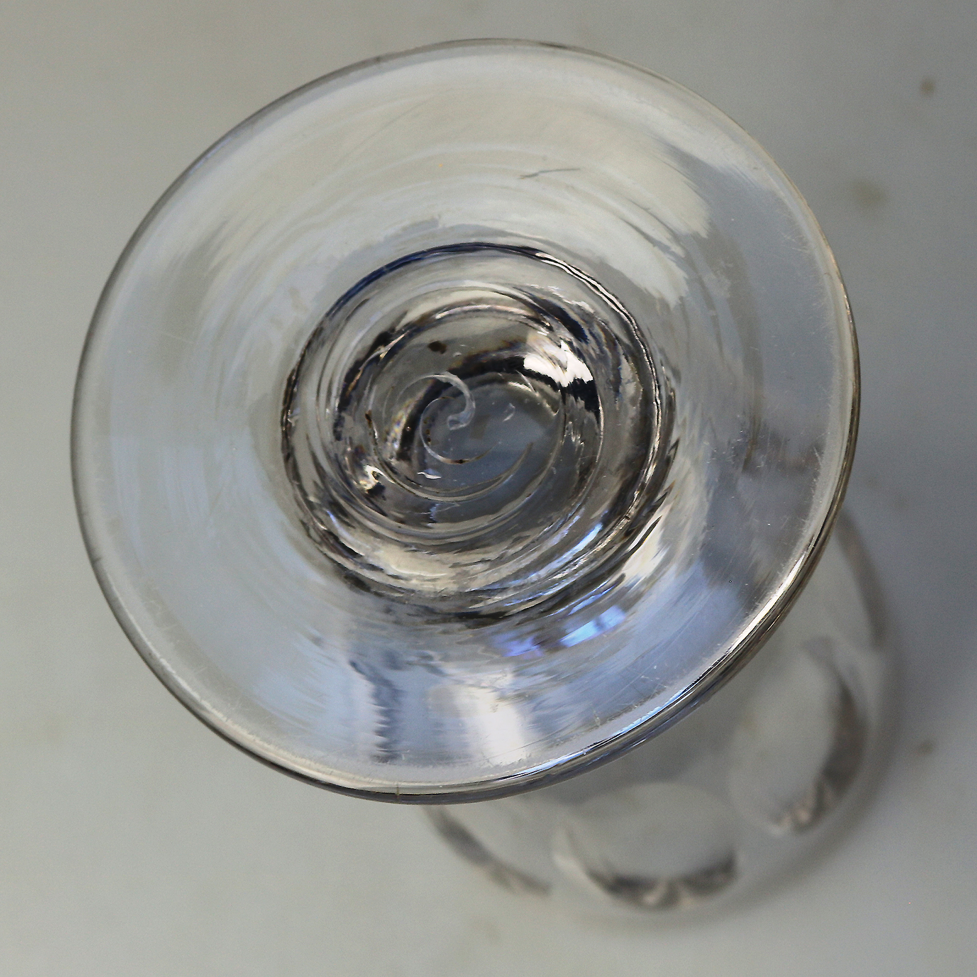 A larger antique stemware baluster stem glass Rummer Goblet / Wine Glass C.19thC