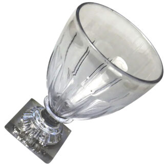 A larger antique stemware lemon squeezer base glass Rummer Goblet Glass C.19thC