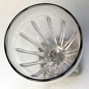 A larger antique stemware lemon squeezer base glass Rummer Goblet Glass C.19thC