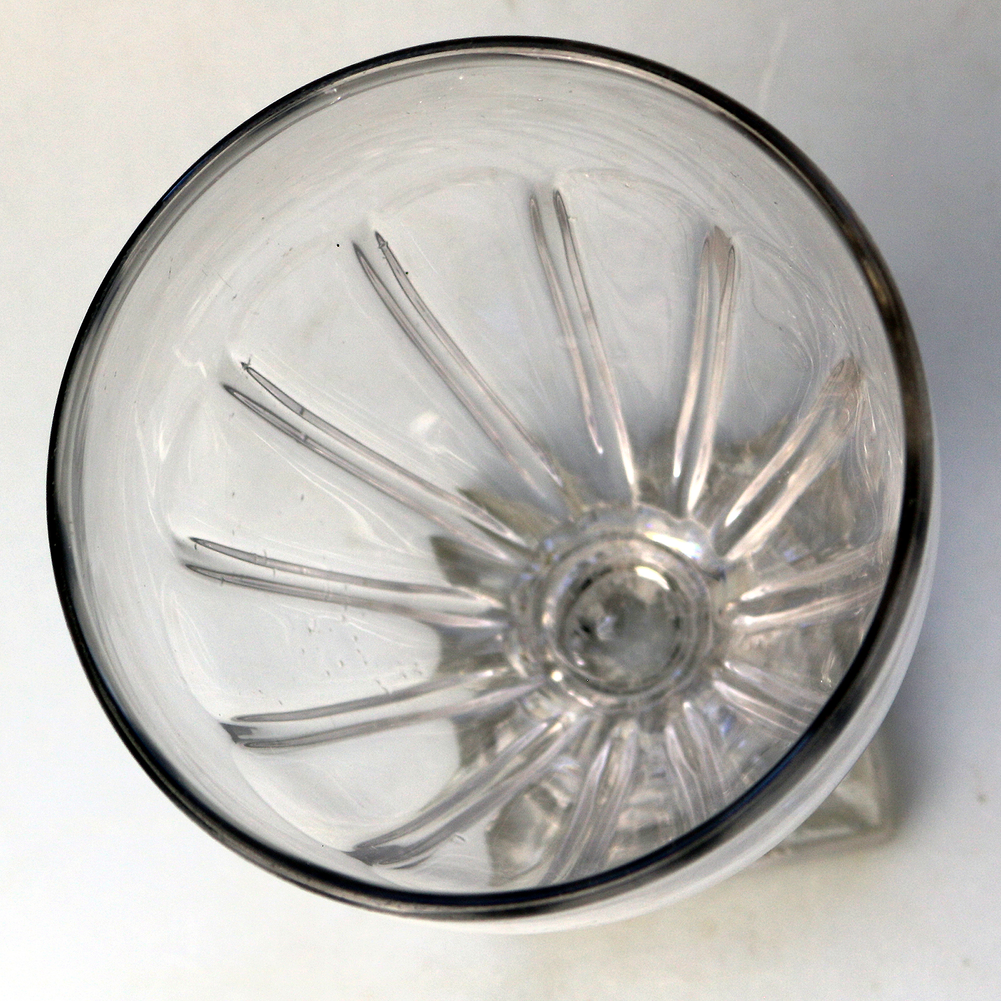 A larger antique stemware lemon squeezer base glass Rummer Goblet Glass C.19thC