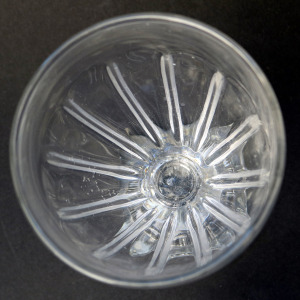 A larger antique stemware lemon squeezer base glass Rummer Goblet Glass C.19thC