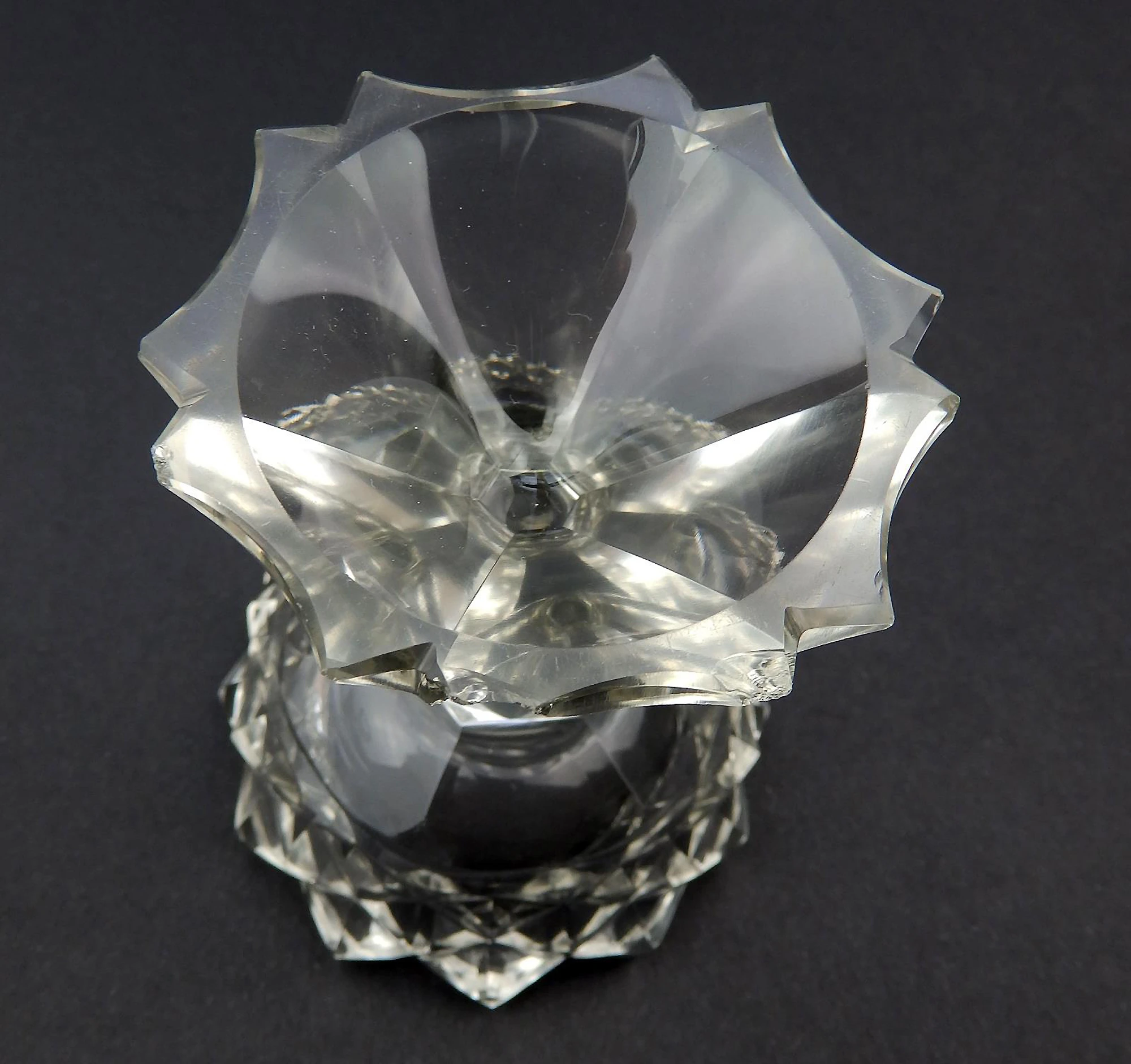 A wonderful & unusual pair of antique Georgian Irish cut glass Salts C.18thC