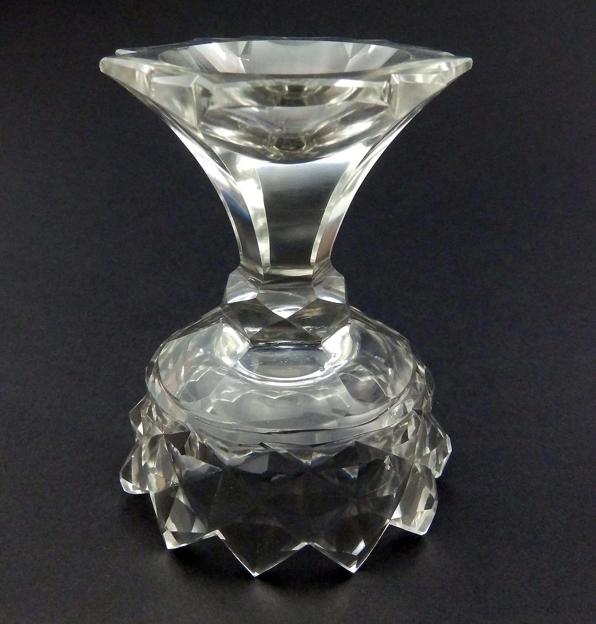 A wonderful & unusual pair of antique Georgian Irish cut glass Salts C.18thC