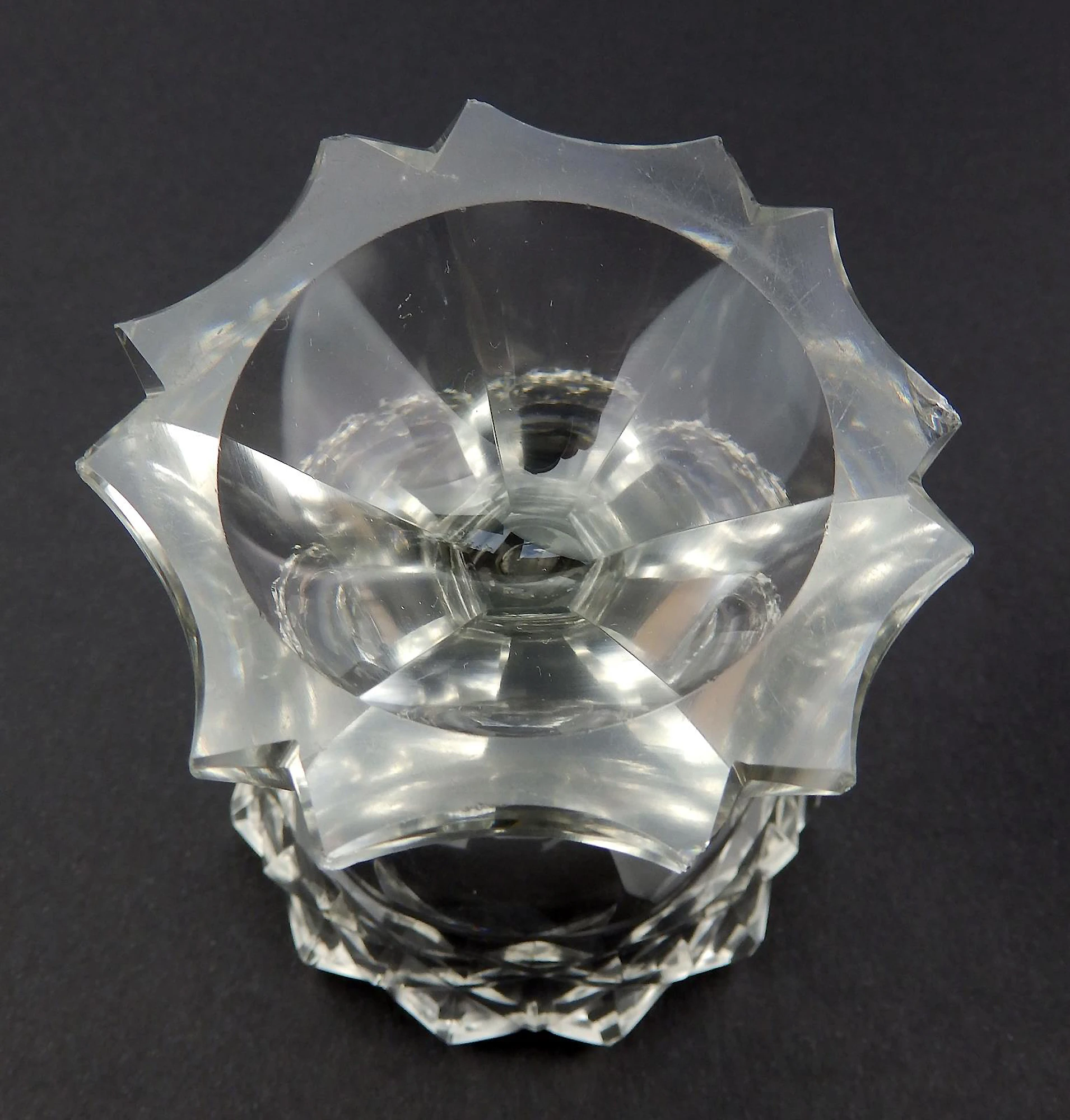 A wonderful & unusual pair of antique Georgian Irish cut glass Salts C.18thC