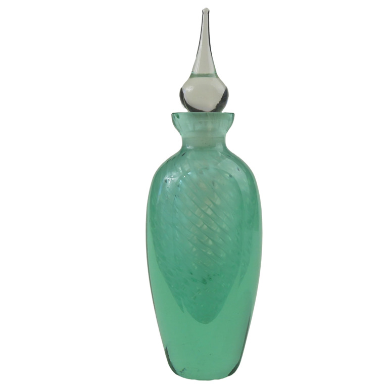 An unusual & large vintage art glass Scent Perfume Bottle 20cm C.late 20thC
