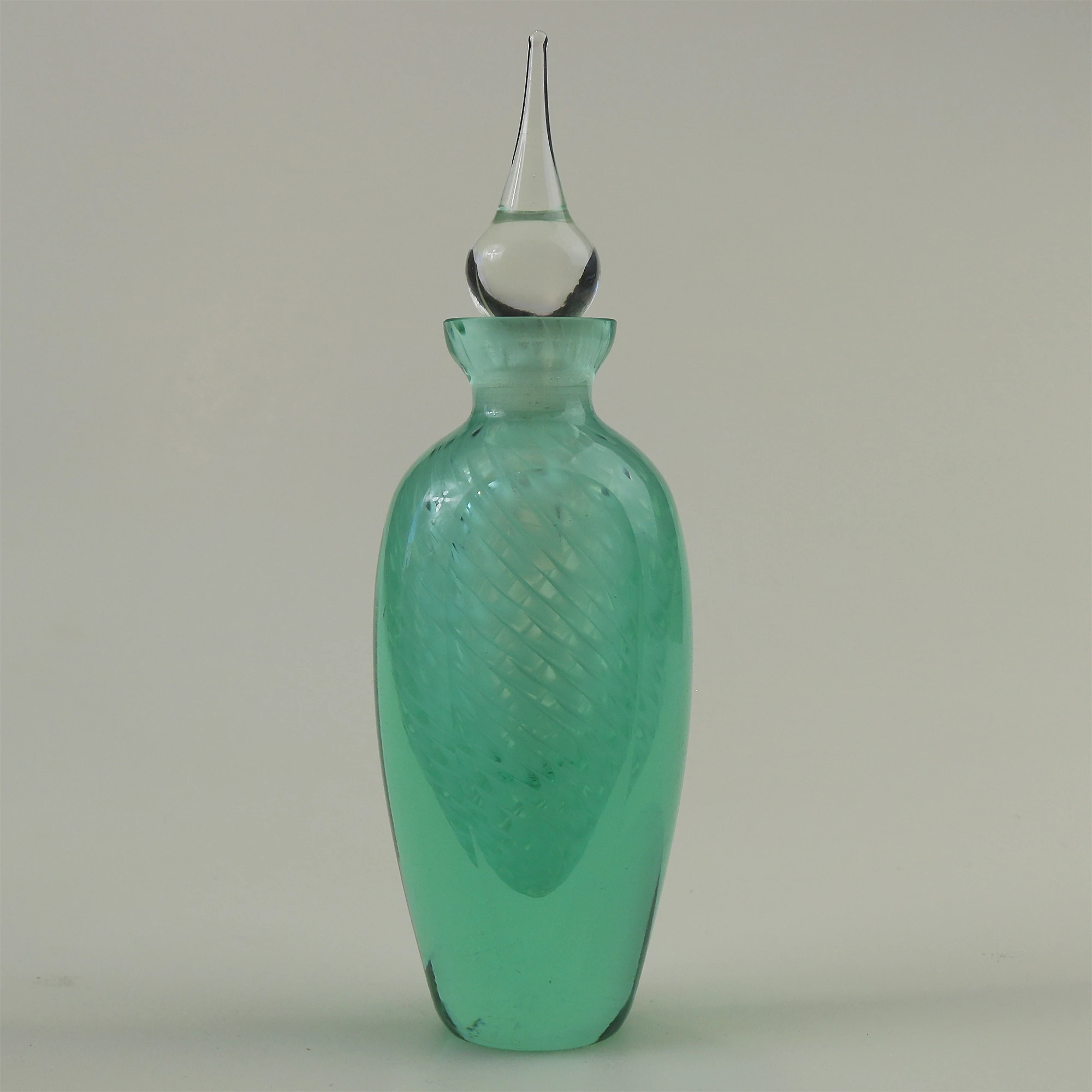 An unusual & large vintage art glass Scent Perfume Bottle 20cm C.late 20thC
