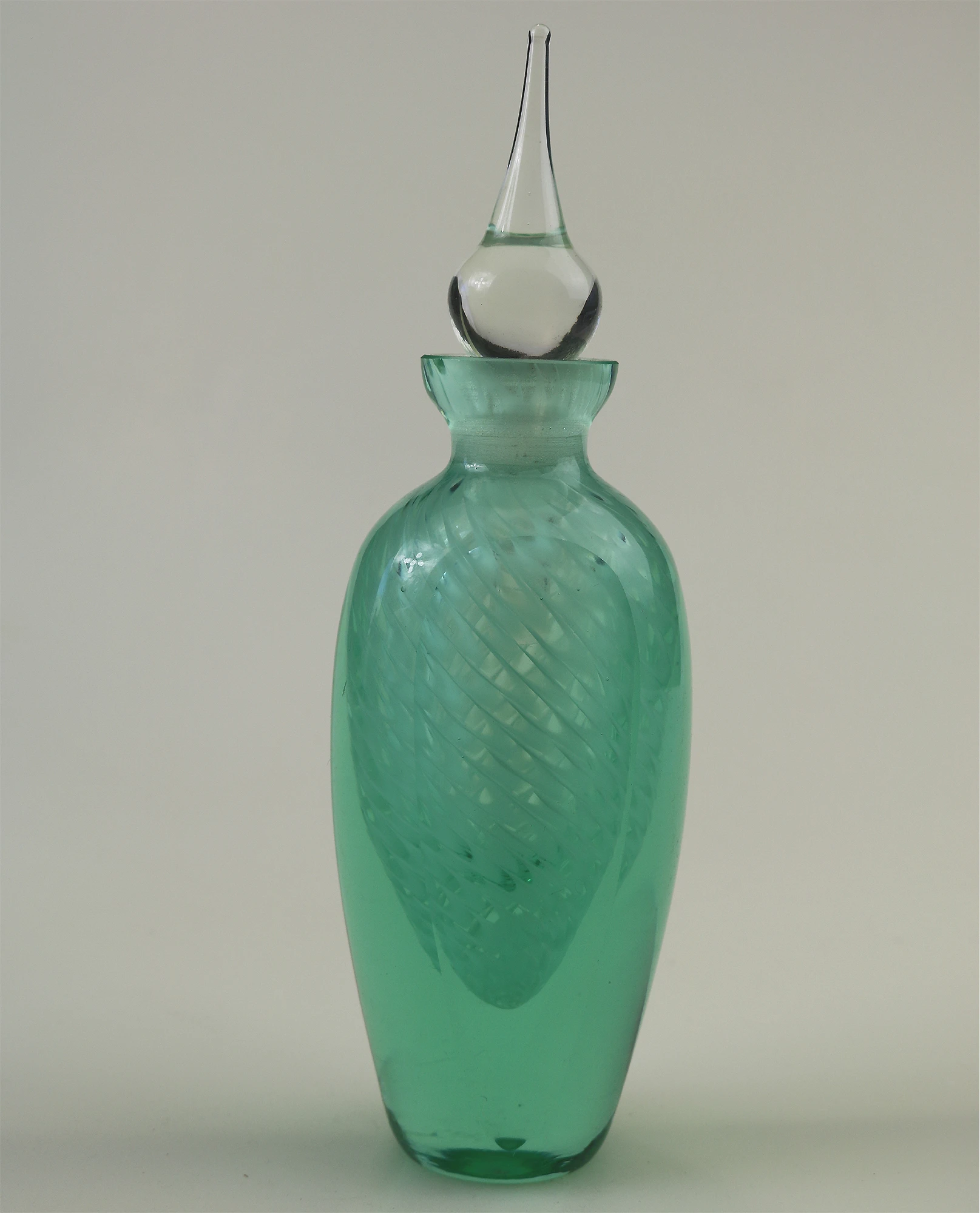An unusual & large vintage art glass Scent Perfume Bottle 20cm C.late 20thC