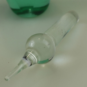 An unusual & large vintage art glass Scent Perfume Bottle 20cm C.late 20thC