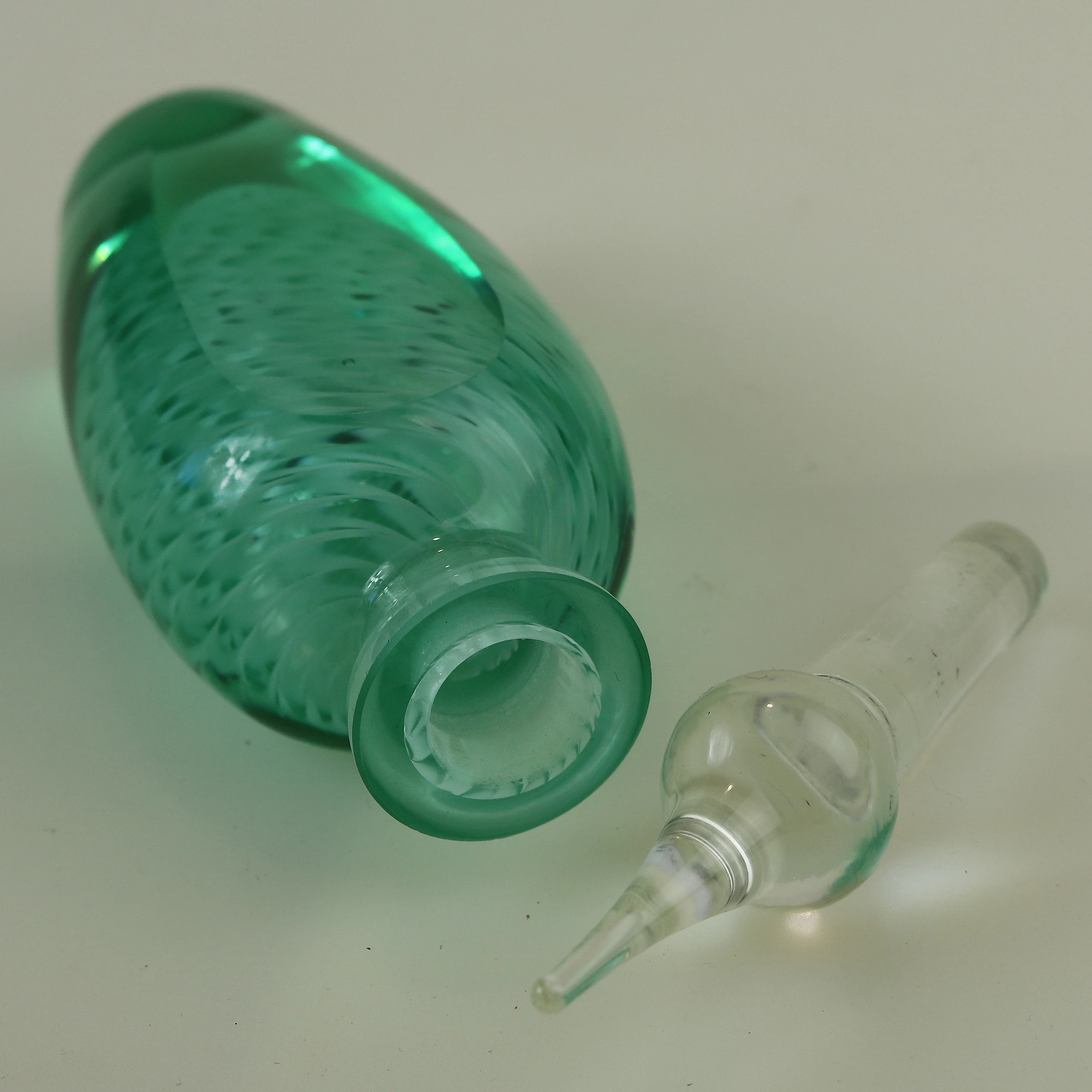 An unusual & large vintage art glass Scent Perfume Bottle 20cm C.late 20thC