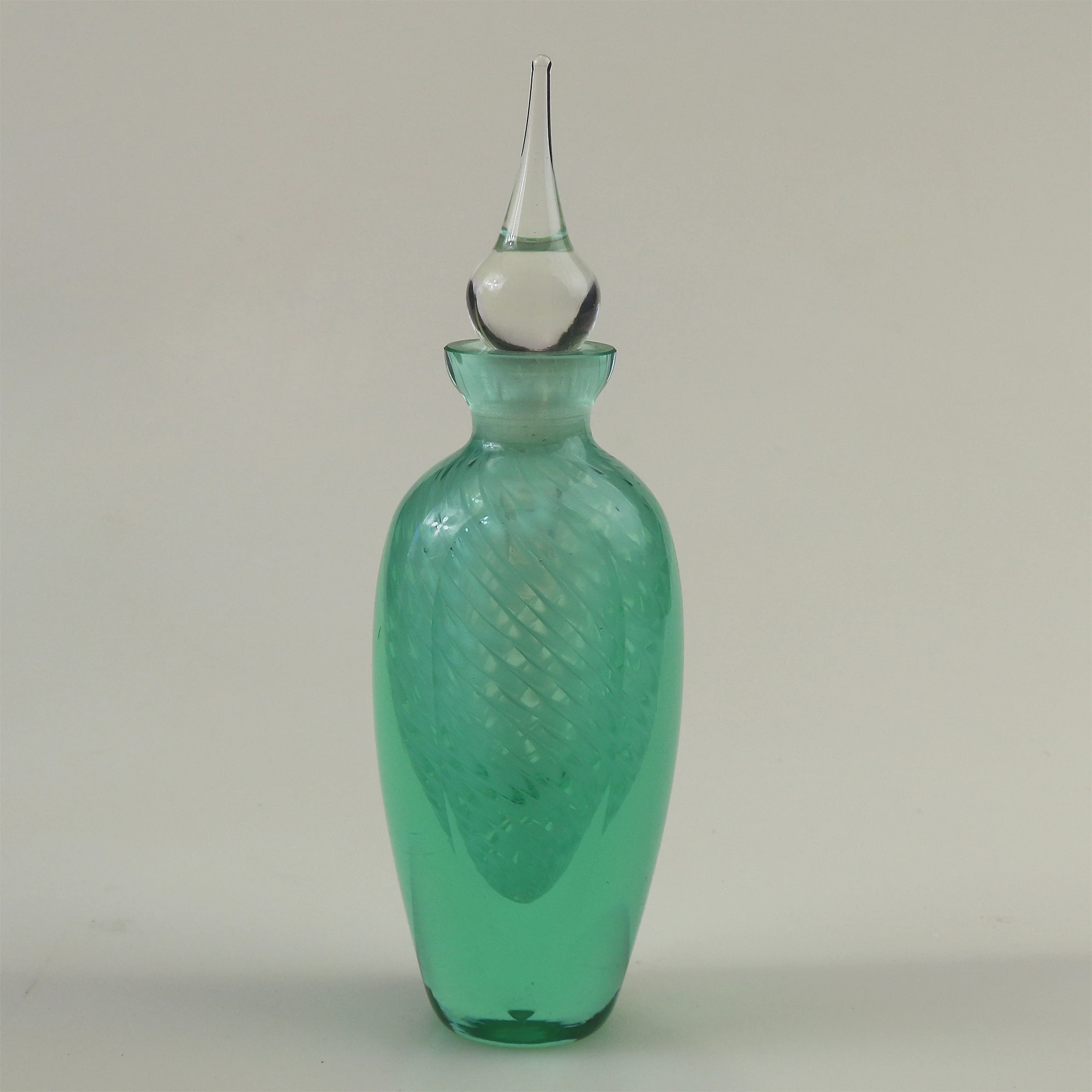 An unusual & large vintage art glass Scent Perfume Bottle 20cm C.late 20thC