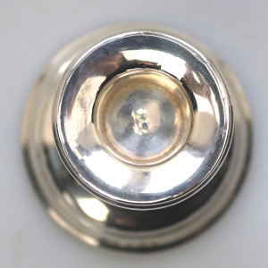 An antique English George V sterling 925 solid silver Dwarf Candlestick C.1927