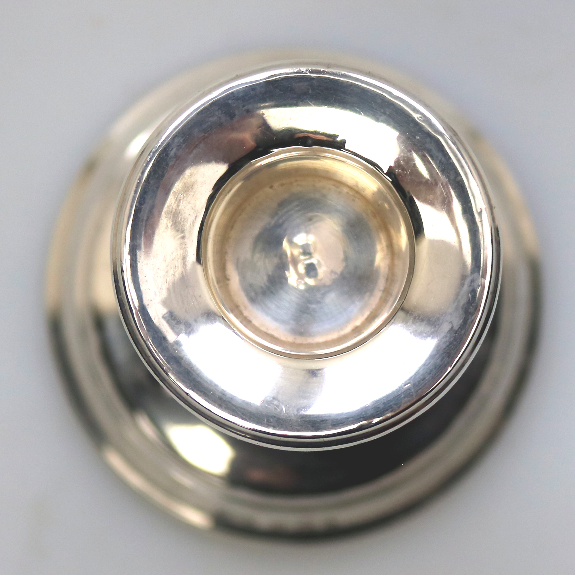 An antique English George V sterling 925 solid silver Dwarf Candlestick C.1927