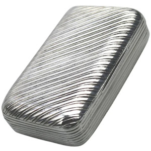 A good antique William IV French 950 solid silver reeded Snuff Box 43.5g C.1830