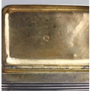 A good antique William IV French 950 solid silver reeded Snuff Box 43.5g C.1830
