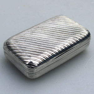 A good antique William IV French 950 solid silver reeded Snuff Box 43.5g C.1830