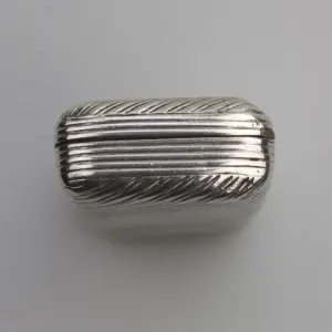 A good antique William IV French 950 solid silver reeded Snuff Box 43.5g C.1830
