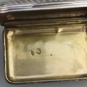 A good antique William IV French 950 solid silver reeded Snuff Box 43.5g C.1830