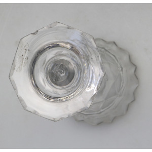A very fine & large antique Georgian facet cut glass stem Sweetmeat C.18thC