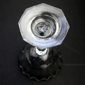 A very fine & large antique Georgian facet cut glass stem Sweetmeat C.18thC