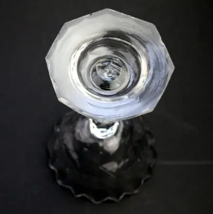 A very fine & large antique Georgian facet cut glass stem Sweetmeat C.18thC - Image 13