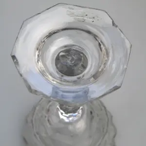 A very fine & large antique Georgian facet cut glass stem Sweetmeat C.18thC