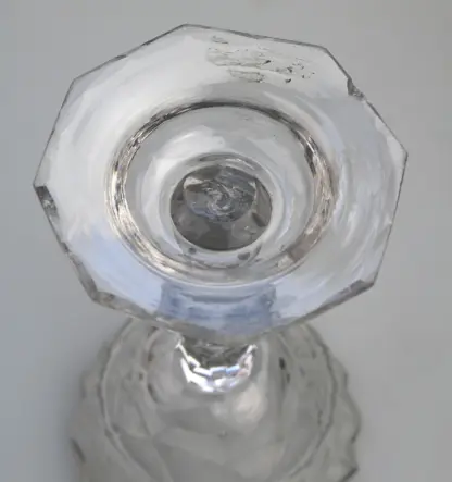 A very fine & large antique Georgian facet cut glass stem Sweetmeat C.18thC - Image 14