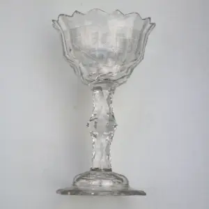 A very fine & large antique Georgian facet cut glass stem Sweetmeat C.18thC