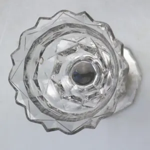 A very fine & large antique Georgian facet cut glass stem Sweetmeat C.18thC