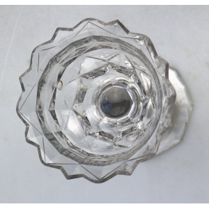 A very fine & large antique Georgian facet cut glass stem Sweetmeat C.18thC