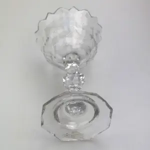 A very fine & large antique Georgian facet cut glass stem Sweetmeat C.18thC