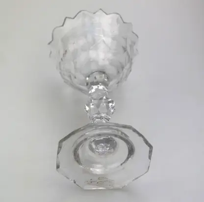 A very fine & large antique Georgian facet cut glass stem Sweetmeat C.18thC - Image 10