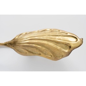 Tommaso Barbi – Gold Brass Leaf Wall Lamp 20th Century