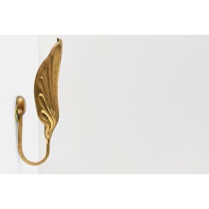 Tommaso Barbi – Gold Brass Leaf Wall Lamp 20th Century