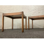 Two Ercol Saville Glass Top Occasional Coffee Tables.