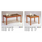 Two Ercol Saville Glass Top Occasional Coffee Tables.
