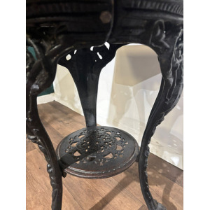 Victorian Cast Iron Pub Table With Mahogany Top