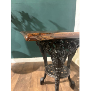 Victorian Cast Iron Pub Table With Mahogany Top