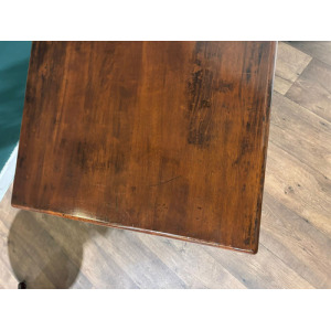 Victorian Cast Iron Pub Table With Mahogany Top