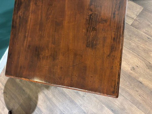 Victorian Cast Iron Pub Table With Mahogany Top