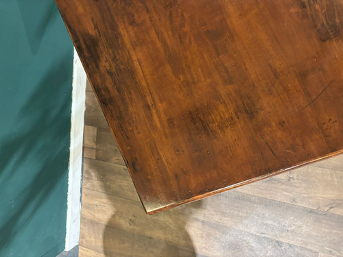 Victorian Cast Iron Pub Table With Mahogany Top